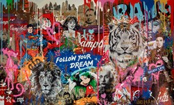 Follow your Dream III by Yuvi - Original Painting on Stretched Canvas sized 67x40 inches. Available from Whitewall Galleries